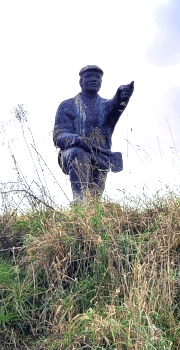 Biesboschwerker (1994) Biesboscharbeiter, Kunstwerk von Jaap Hartman