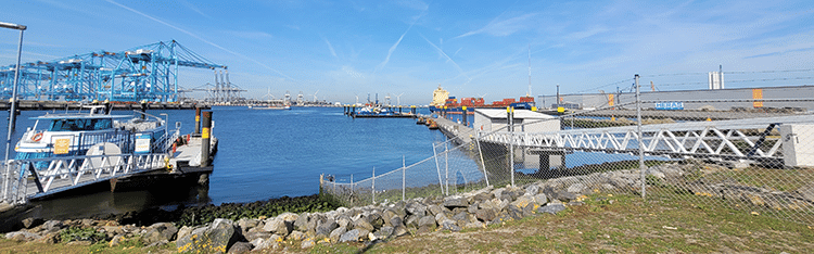 Blick auf die Maasvlakte vom Info-Center aus
